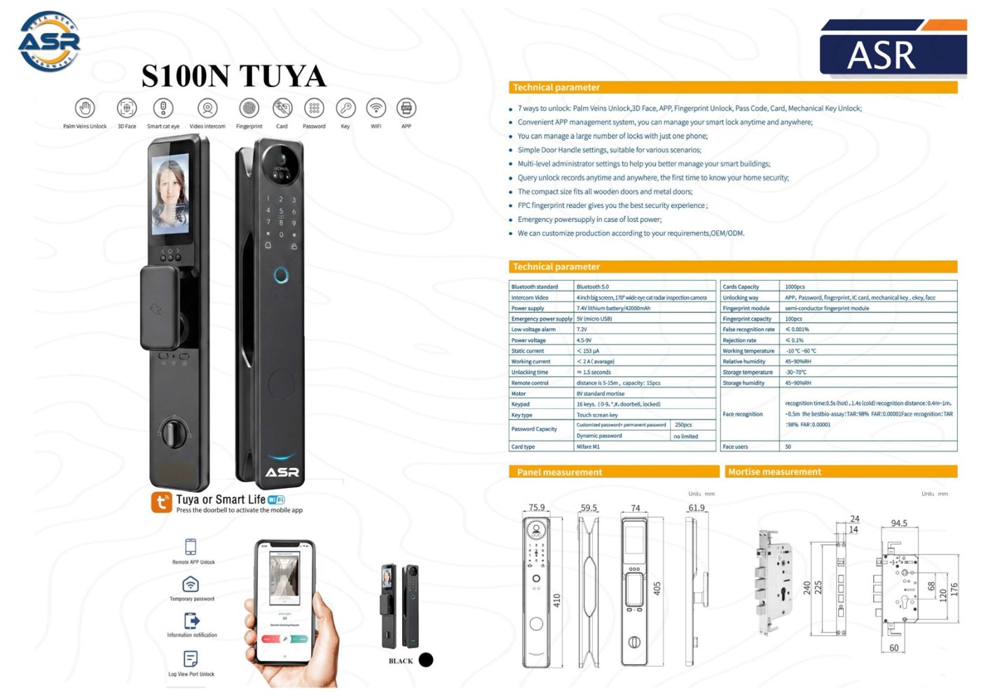 ASR S100N Tuya Smart Lock - image 4