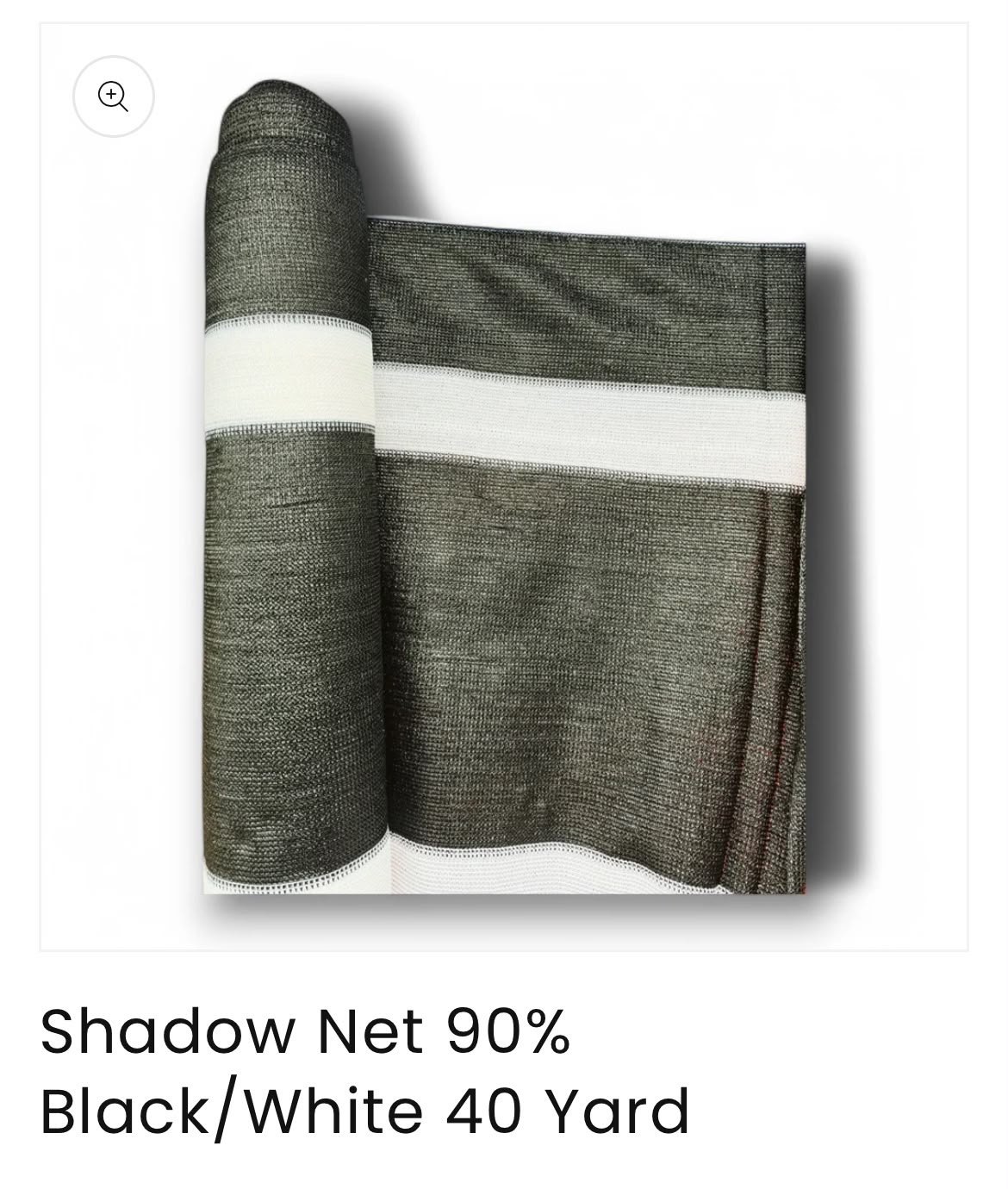 Shadow Net 90% Black/White 40 Yard